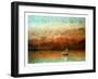 Lake Geneva at Sunset-Gustave Courbet-Framed Giclee Print
