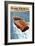 Lake Geneva, Wisconsin - Chris Craft Wooden Boat-Lantern Press-Framed Premium Giclee Print