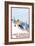 Lake Geneva, Wisconsin - Downhill Skier-Lantern Press-Framed Art Print