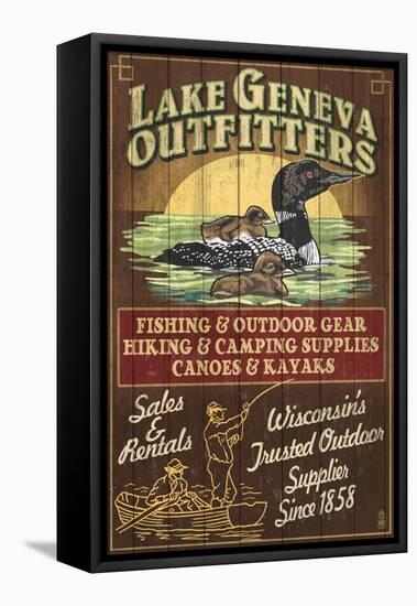 Lake Geneva, Wisconsin - Loon Outfitters-Lantern Press-Framed Stretched Canvas