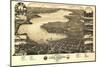 Lake Geneva, Wisconsin - Panoramic Map-Lantern Press-Mounted Art Print