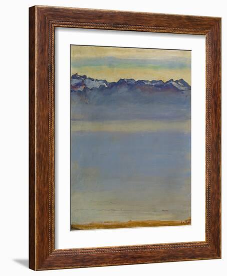 Lake Geneva with Savoyer Alps, 1907-Ferdinand Hodler-Framed Giclee Print