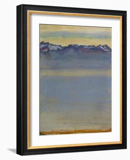 Lake Geneva with Savoyer Alps, 1907-Ferdinand Hodler-Framed Giclee Print