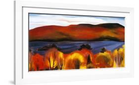 Lake George, Autumn, 1927-Georgia O'Keeffe-Framed Art Print