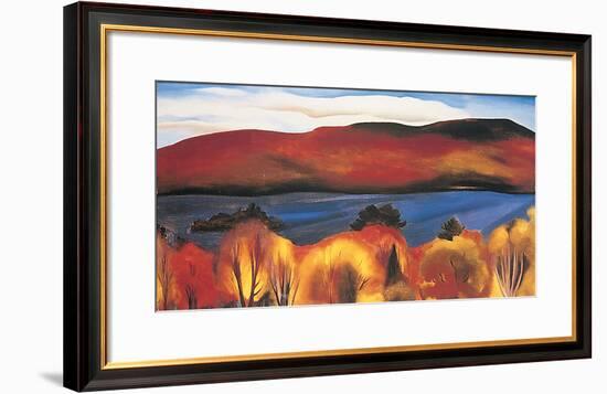 Lake George, Autumn, 1927-Georgia O'Keeffe-Framed Art Print