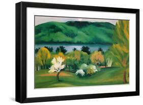 Lake George, Early Moonrise Spring, 1930-Georgia O'Keeffe-Framed Art Print