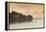 Lake Hamilton, Autumn Fog at Dawn, Hot Springs, Arkansas, USA-Walter Bibikow-Framed Premier Image Canvas