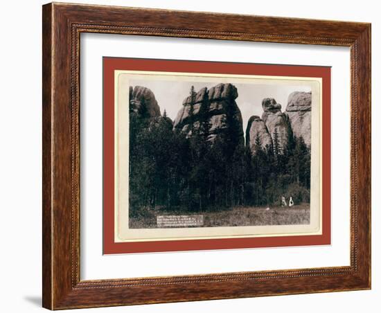 Lake Harney Peaks, Near Custer City, S.D. on B. and M. Ry-John C. H. Grabill-Framed Giclee Print