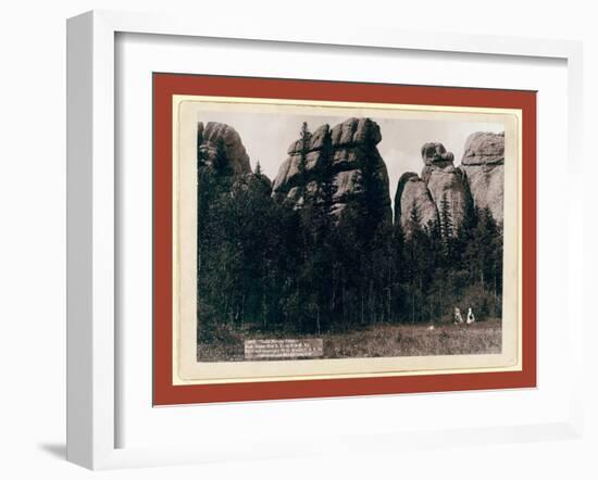 Lake Harney Peaks, Near Custer City, S.D. on B. and M. Ry-John C. H. Grabill-Framed Giclee Print