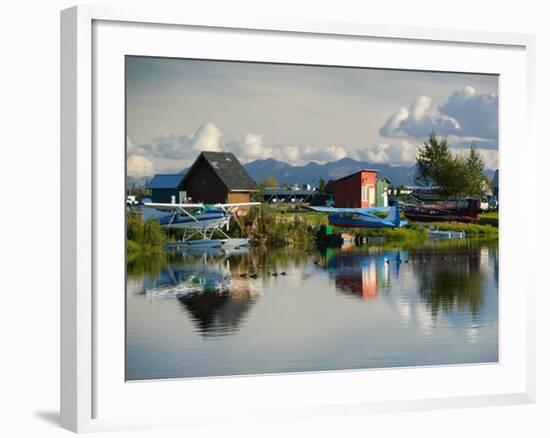 Lake Hood Air Harbor, Anchorage, Alaska-Walter Bibikow-Framed Photographic Print