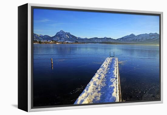 Lake Hopfensee, Hopfen am See, Allgau, Bavaria, Germany, Europe-Hans-Peter Merten-Framed Premier Image Canvas