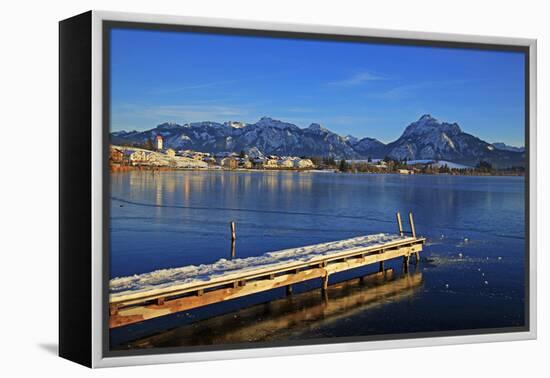 Lake Hopfensee, Hopfen am See, Allgau, Bavaria, Germany, Europe-Hans-Peter Merten-Framed Premier Image Canvas