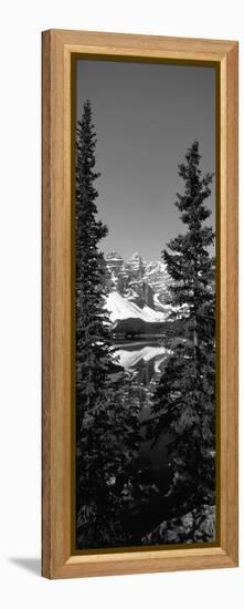 Lake in Front of Mountains, Banff, Alberta, Canada-null-Framed Stretched Canvas