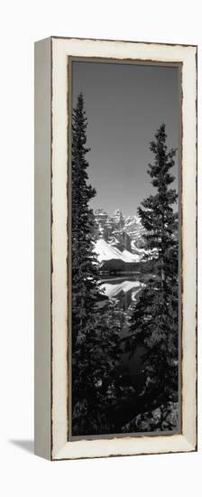 Lake in Front of Mountains, Banff, Alberta, Canada-null-Framed Stretched Canvas