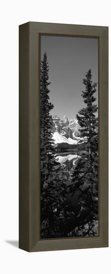 Lake in Front of Mountains, Banff, Alberta, Canada-null-Framed Stretched Canvas