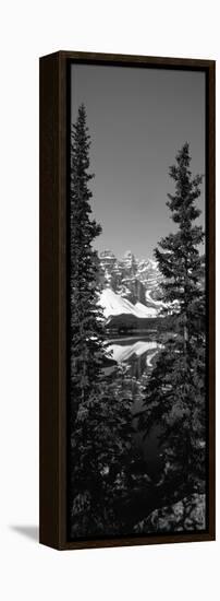 Lake in Front of Mountains, Banff, Alberta, Canada-null-Framed Stretched Canvas