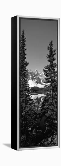 Lake in Front of Mountains, Banff, Alberta, Canada-null-Framed Stretched Canvas