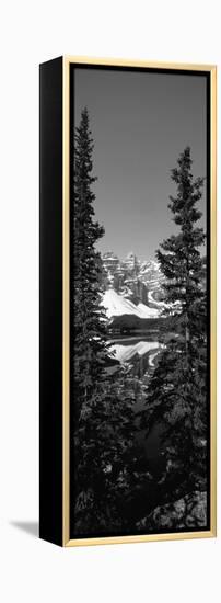 Lake in Front of Mountains, Banff, Alberta, Canada-null-Framed Stretched Canvas