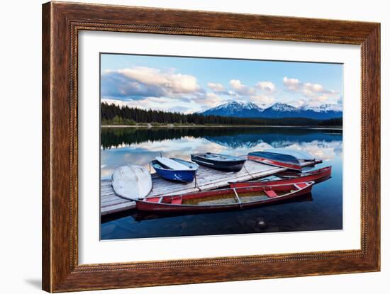 Lake in Jasper National Park-benkrut-Framed Photographic Print