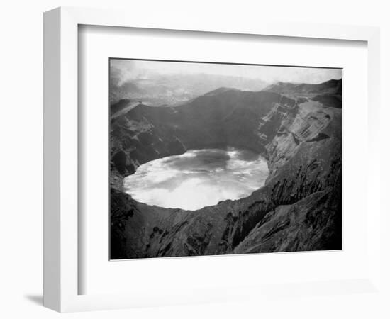 Lake in the Crater of the Volcano on Mount Soufriere in St. Vincent, 1968-null-Framed Photographic Print