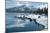 Lake in the Snow in the Sierra Nevada Mountains, Northern California, Usa-Natalie Tepper-Mounted Photo
