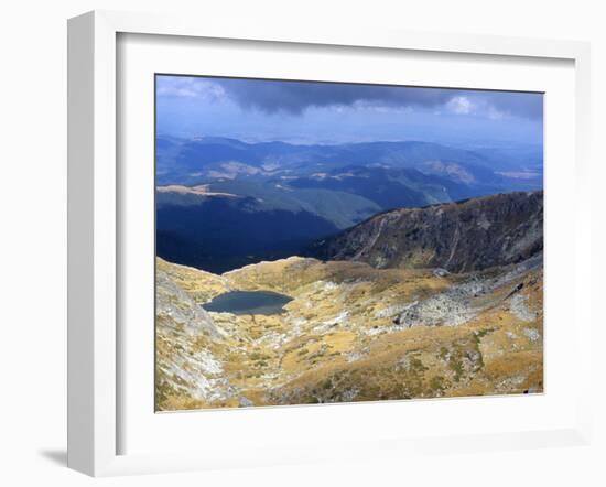 Lake in Valley Below Hajduta Peak, 2465M, in Rila Mountains, Rila National Park, Bulgaria-Richard Nebesky-Framed Photographic Print