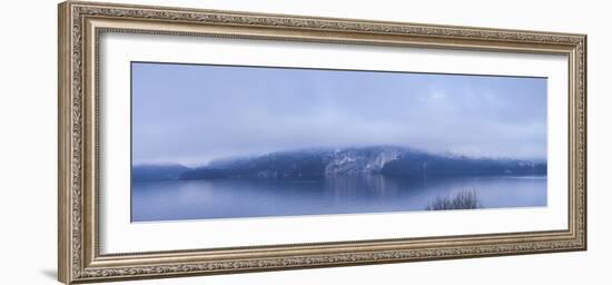 Lake in winter, Wolfgangsee Lake, Gilgen, St, Salzburgerland, Austria-Panoramic Images-Framed Photographic Print