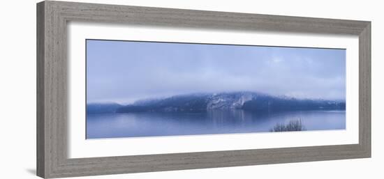 Lake in winter, Wolfgangsee Lake, Gilgen, St, Salzburgerland, Austria-Panoramic Images-Framed Photographic Print