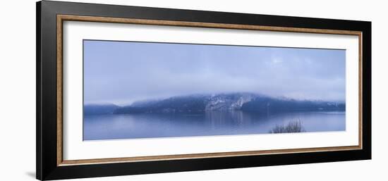 Lake in winter, Wolfgangsee Lake, Gilgen, St, Salzburgerland, Austria-Panoramic Images-Framed Photographic Print