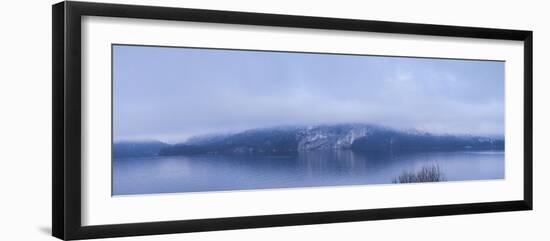 Lake in winter, Wolfgangsee Lake, Gilgen, St, Salzburgerland, Austria-Panoramic Images-Framed Photographic Print