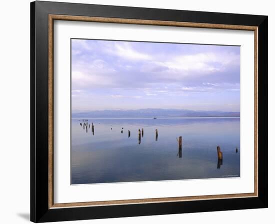 Lake Issyk-Kul at Balikchi, Kyrgyzstan, Central Asia-Upperhall Ltd-Framed Photographic Print