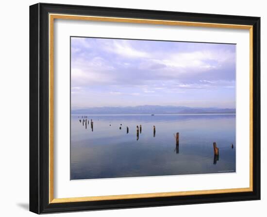 Lake Issyk-Kul at Balikchi, Kyrgyzstan, Central Asia-Upperhall Ltd-Framed Photographic Print