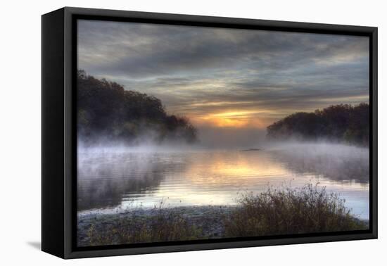 Lake Jacomo at Sunset, Fleming Park, Kansas City, Missouri, USA-Charles Gurche-Framed Premier Image Canvas