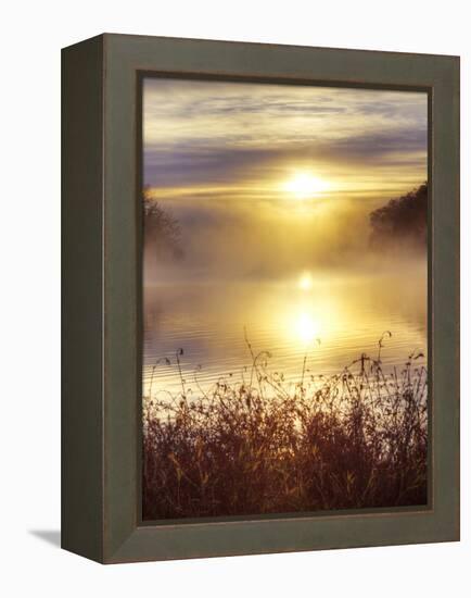 Lake Jacomo at Sunset, Fleming Park, Kansas City, Missouri, USA-Charles Gurche-Framed Premier Image Canvas