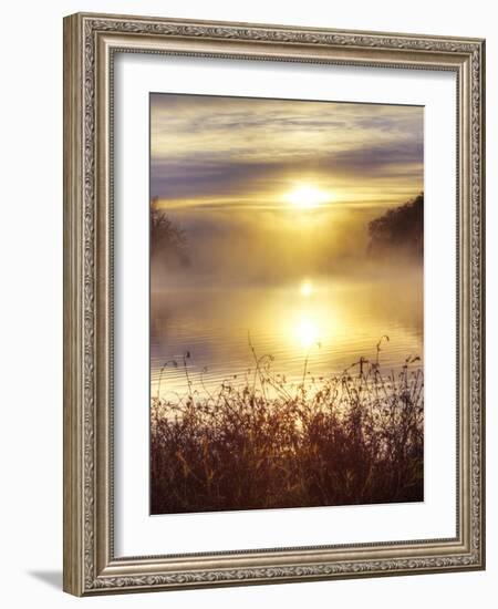 Lake Jacomo at Sunset, Fleming Park, Kansas City, Missouri, USA-Charles Gurche-Framed Photographic Print