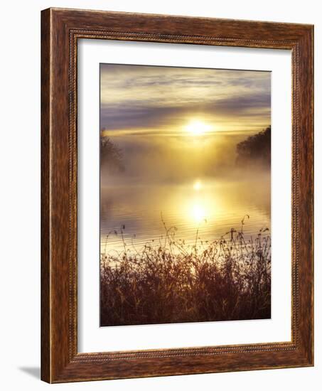 Lake Jacomo at Sunset, Fleming Park, Kansas City, Missouri, USA-Charles Gurche-Framed Photographic Print