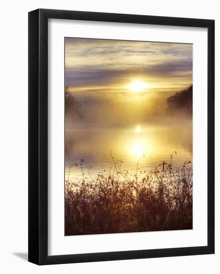 Lake Jacomo at Sunset, Fleming Park, Kansas City, Missouri, USA-Charles Gurche-Framed Photographic Print