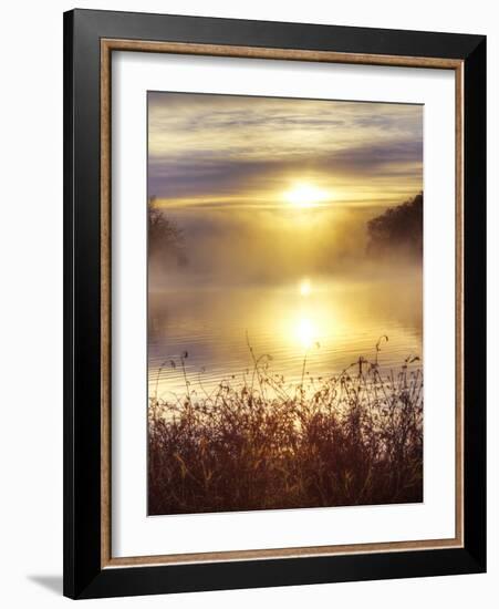 Lake Jacomo at Sunset, Fleming Park, Kansas City, Missouri, USA-Charles Gurche-Framed Photographic Print