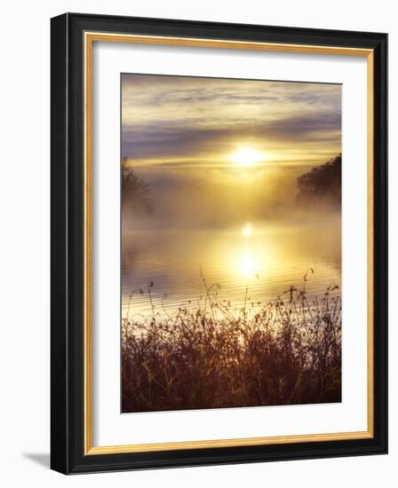 Lake Jacomo at Sunset, Fleming Park, Kansas City, Missouri, USA-Charles Gurche-Framed Photographic Print