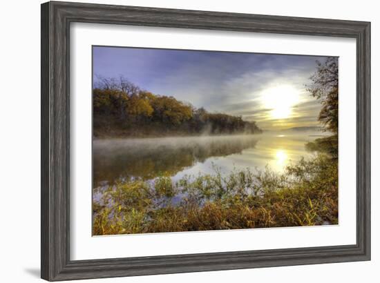 Lake Jacomo at Sunset, Fleming Park, Kansas City, Missouri, USA-Charles Gurche-Framed Photographic Print