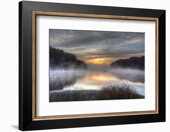 Lake Jacomo at Sunset, Fleming Park, Kansas City, Missouri, USA-Charles Gurche-Framed Photographic Print