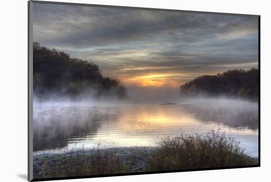 Lake Jacomo at Sunset, Fleming Park, Kansas City, Missouri, USA-Charles Gurche-Mounted Photographic Print