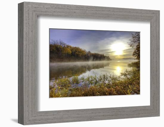 Lake Jacomo at Sunset, Fleming Park, Kansas City, Missouri, USA-Charles Gurche-Framed Photographic Print