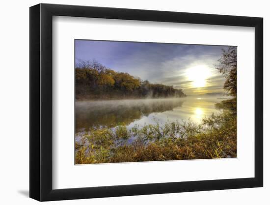 Lake Jacomo at Sunset, Fleming Park, Kansas City, Missouri, USA-Charles Gurche-Framed Photographic Print