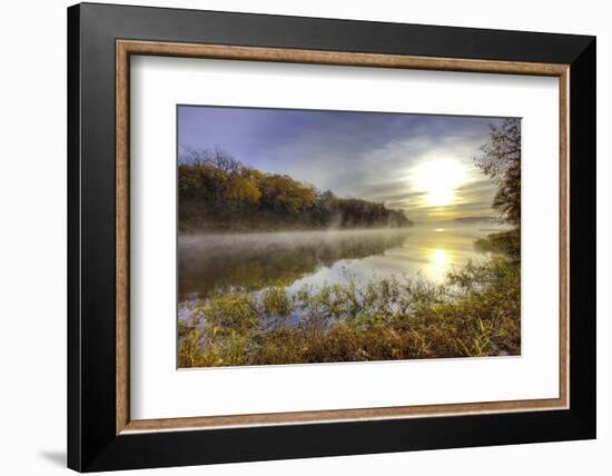 Lake Jacomo at Sunset, Fleming Park, Kansas City, Missouri, USA-Charles Gurche-Framed Photographic Print