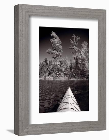 Lake Kayaking BW-Steve Gadomski-Framed Photographic Print