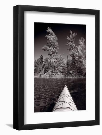 Lake Kayaking BW-Steve Gadomski-Framed Photographic Print