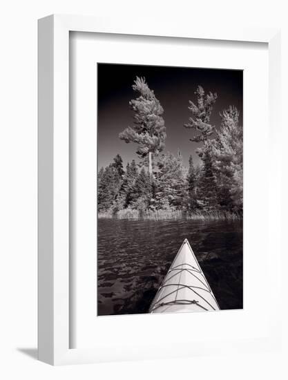 Lake Kayaking BW-Steve Gadomski-Framed Photographic Print