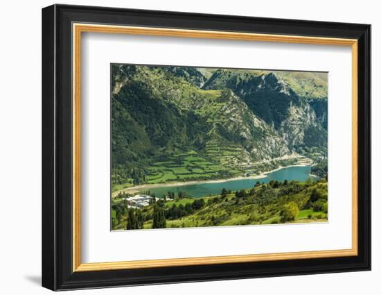 Lake Lanuza reservoir in the scenic upper Tena Valley of the Aragon Pyrenees, Lanuza, Sallent de Ga-Robert Francis-Framed Photographic Print