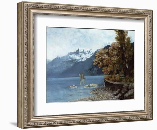 Lake Leman, 1874-Gustave Courbet-Framed Giclee Print